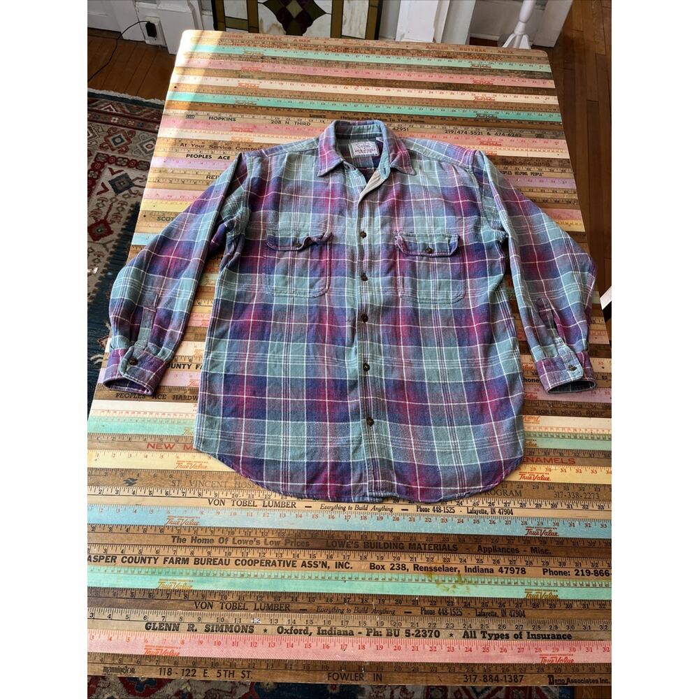 VINTAGE 90s American Eagle Outfitters Flannel Mens S Plaid Button Down Shirt